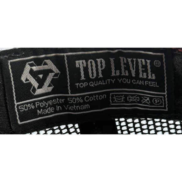 Bear Rich Money Bag Style Top Level Mesh Trucker Hat Red Curved Baseball Cap - Picture 4 of 4